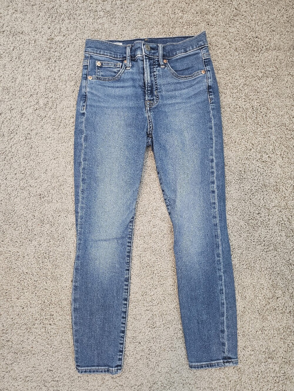 Gap Jeans Womens 26/2P Blue True Skinny High Rise Jeans